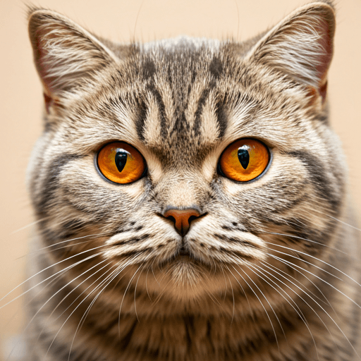 Short-haired cat close portrait